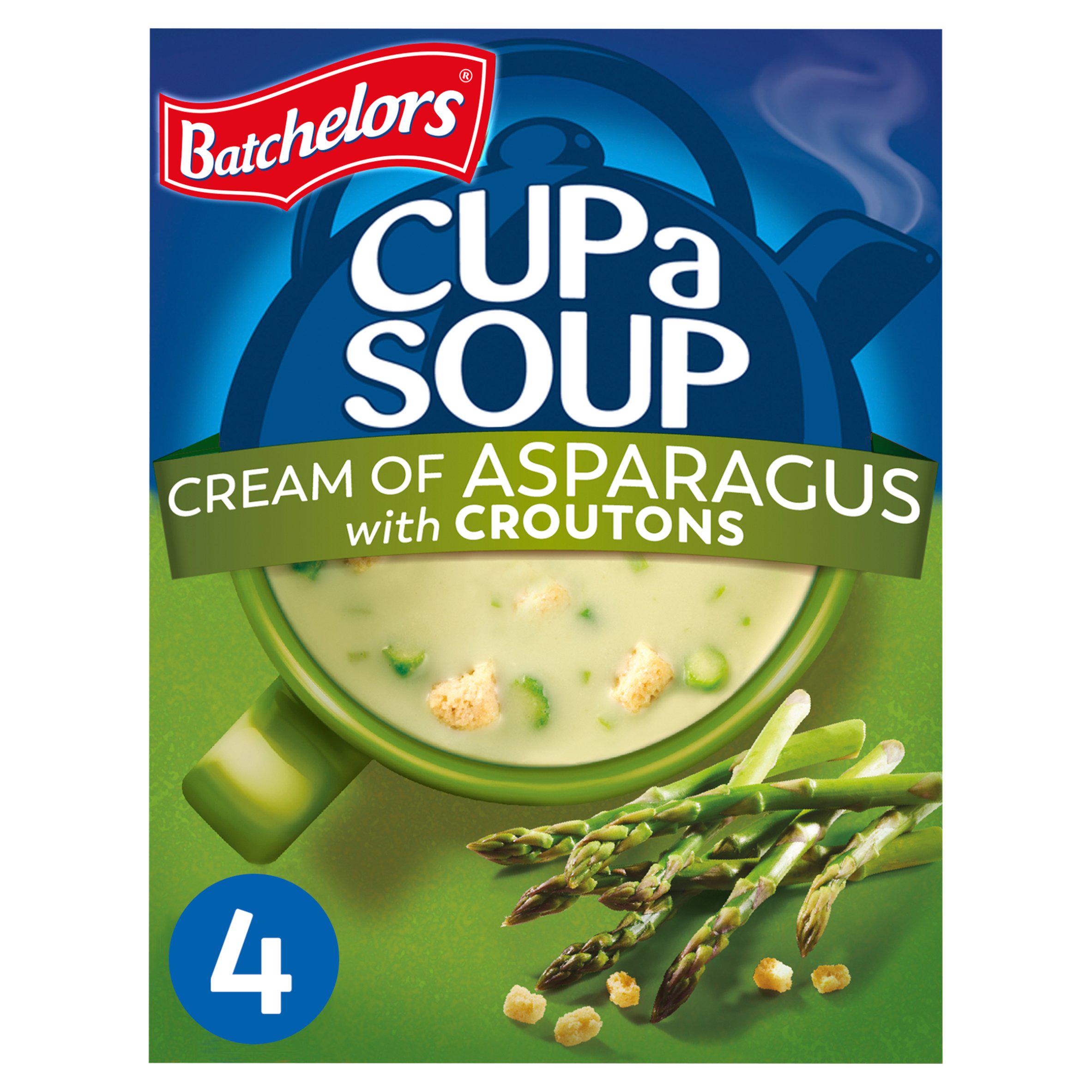 Batchelors Cup a Soup, Cream of Asparagus with Croutons x4