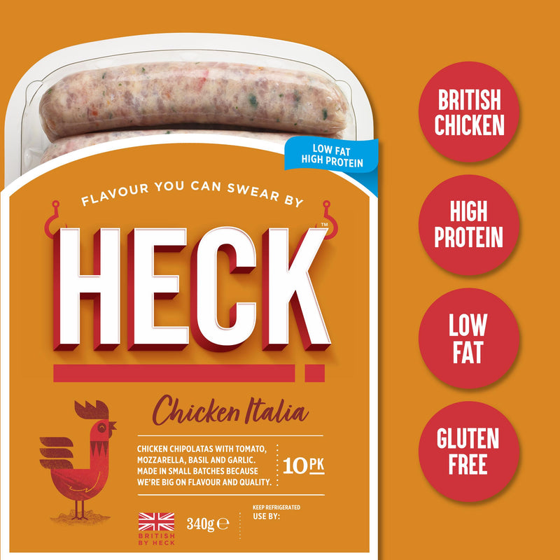 Heck Chicken Italia Gluten Free Chipolata Sausages x10 340g