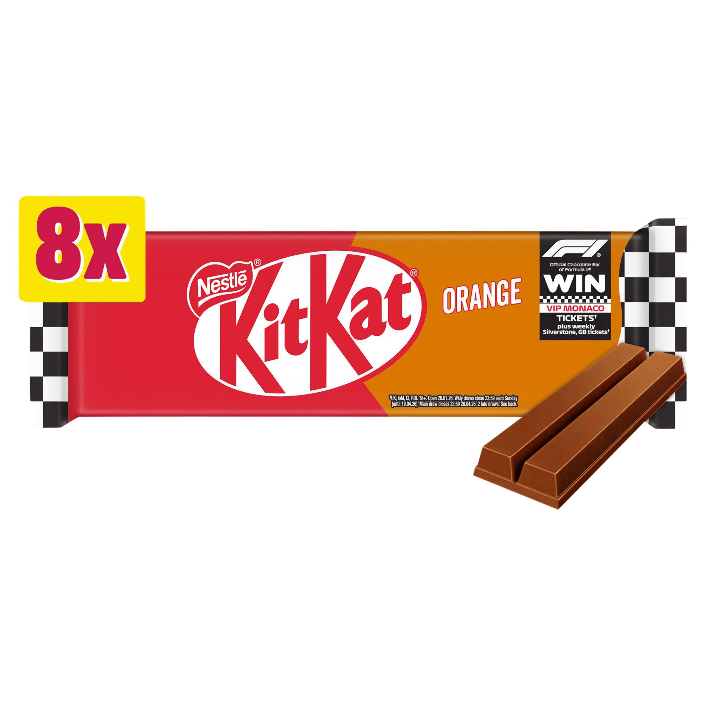 KitKat 2 Finger Orange Chocolate Biscuit Bar Multipack 8 x 20.7g