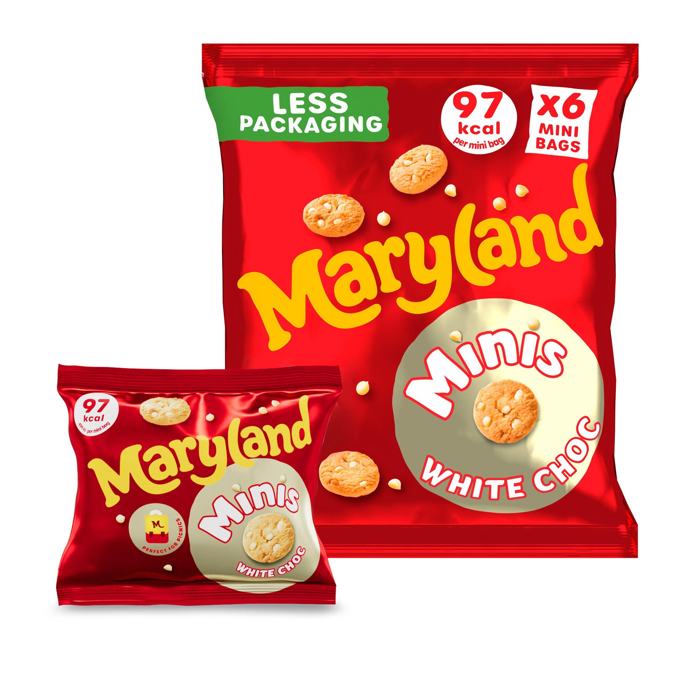 Maryland Minis White Chocolate Chip 6 Multipacks Cookies 118.8g