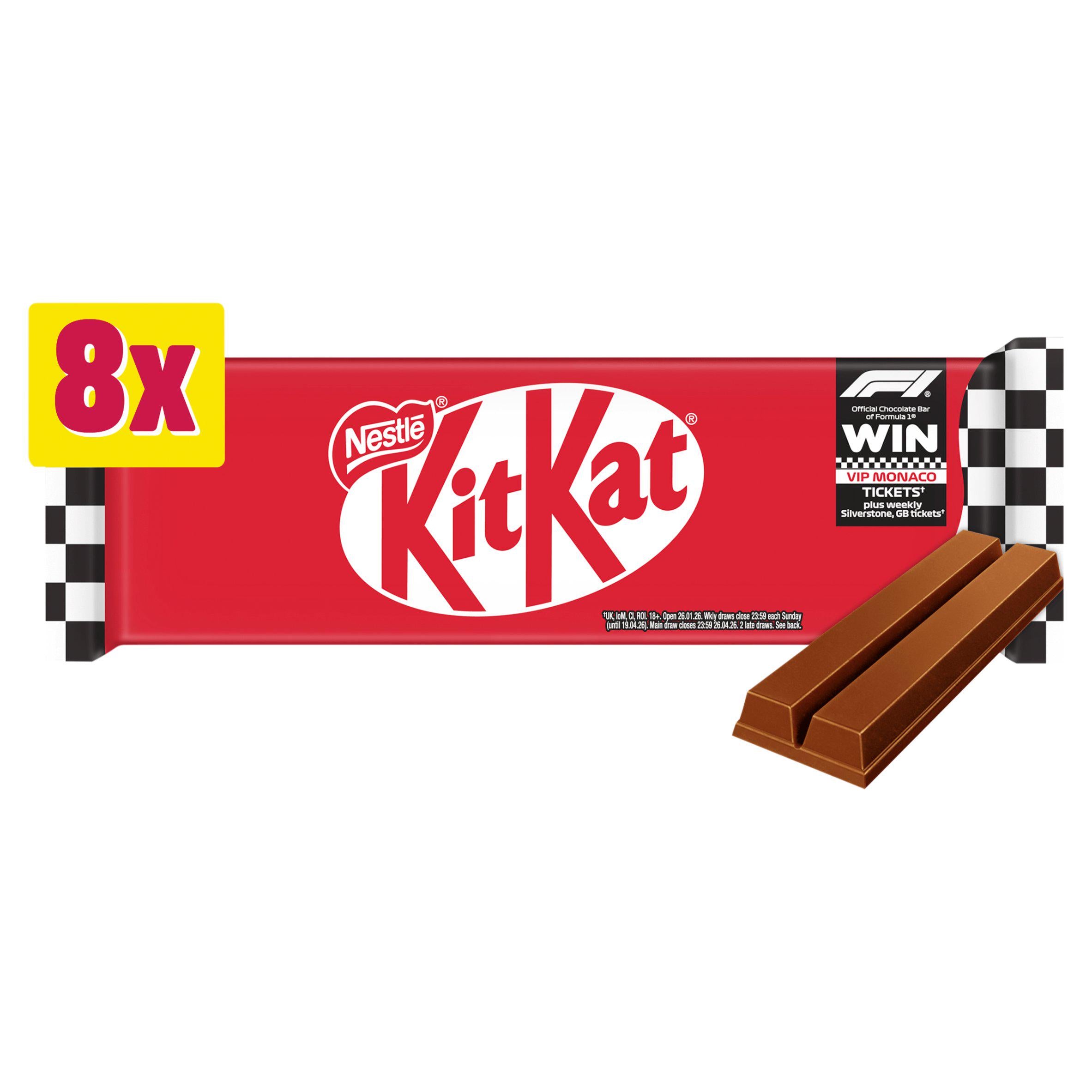 KitKat 2 Finger Milk Chocolate Biscuit Bar Multipack 8 x 20.7g
