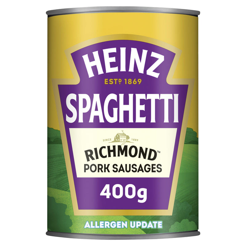Heinz Spaghetti In a Rich Tomato Sauce with Richmond Pork Sausages 400g