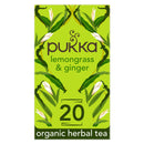 Pukka Organic Lemongrass & Ginger Tea Home Compostable Herbal Tea Bags x20