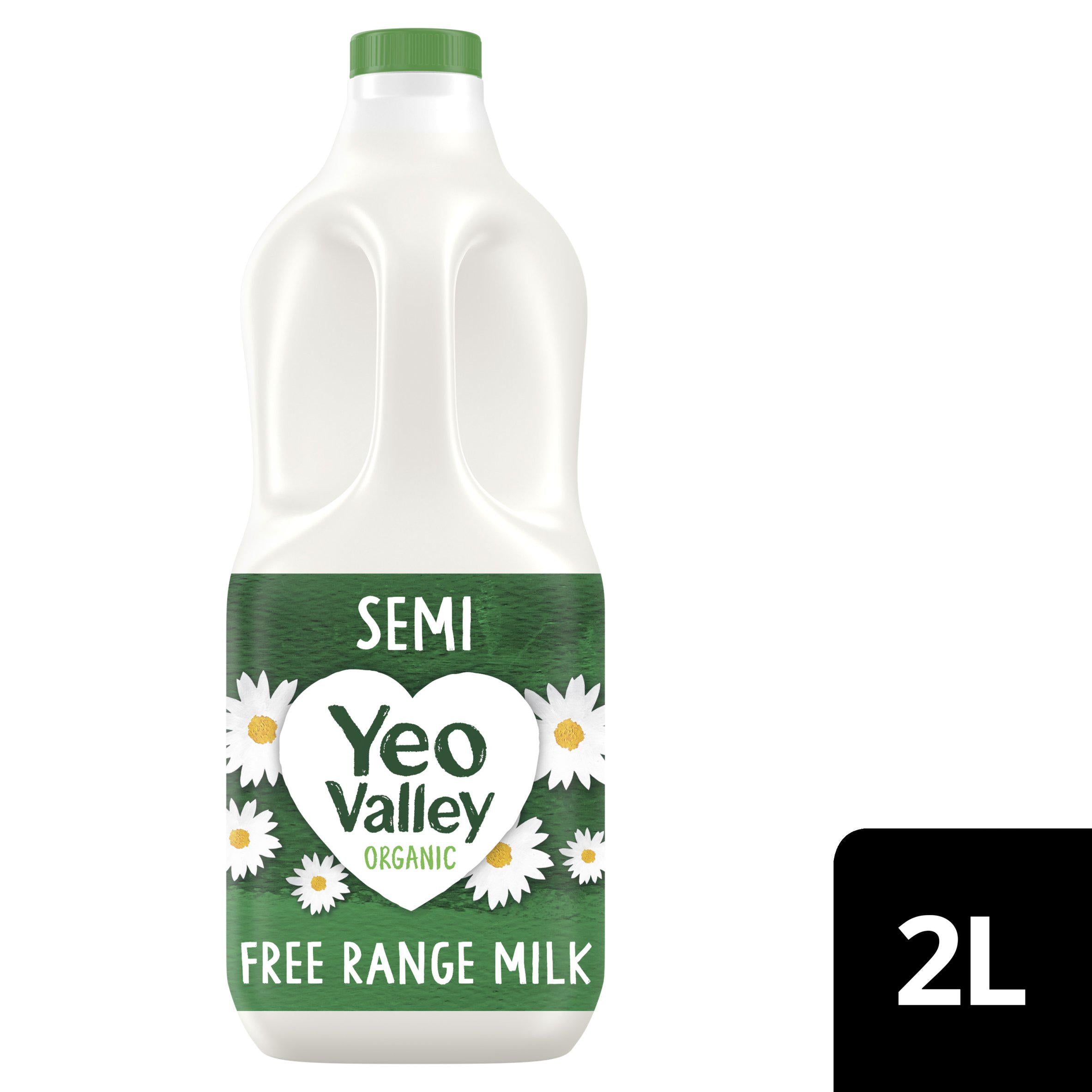 Yeo Valley Organic Free Range Semi Skimmed Milk 2 Litre