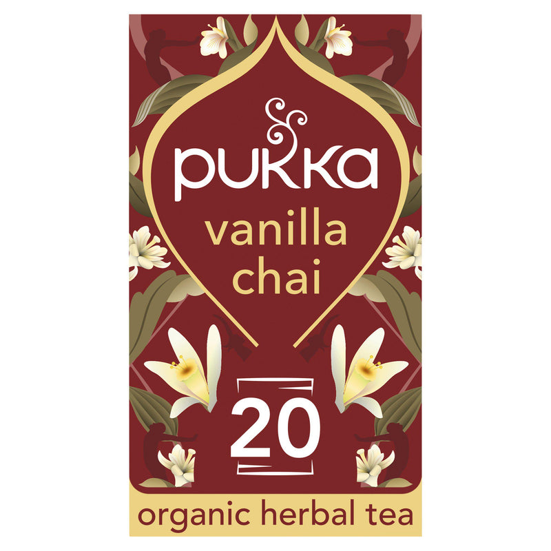 Pukka Organic Vanilla Chai Tea Home Compostable Herbal Tea Bags x20