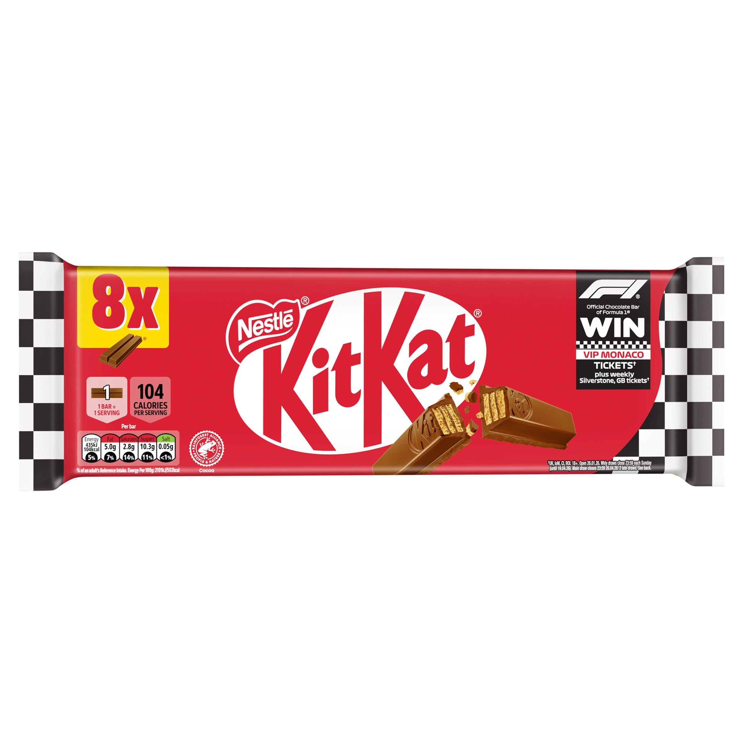 KitKat 2 Finger Milk Chocolate Biscuit Bar Multipack 8 x 20.7g