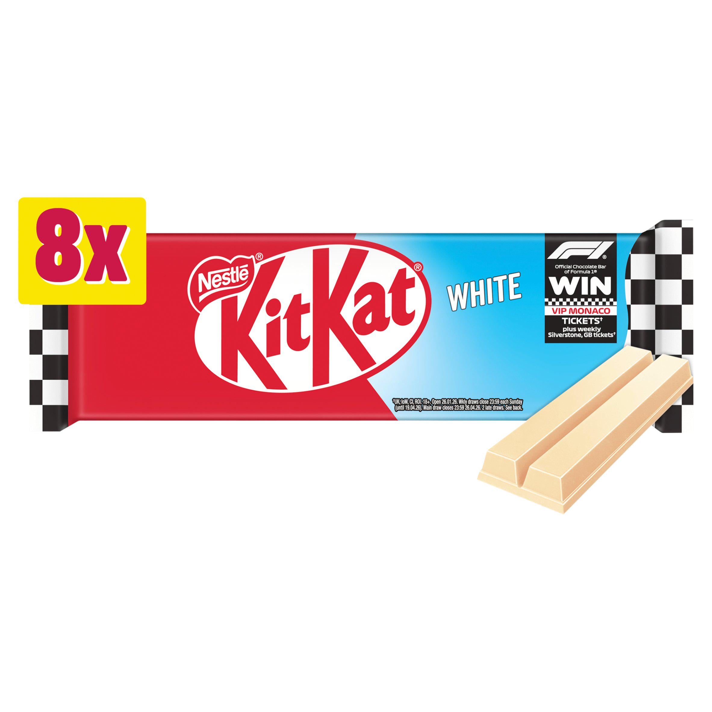 KitKat 2 Finger White Biscuit Bar Multipack 8 x 20.7g