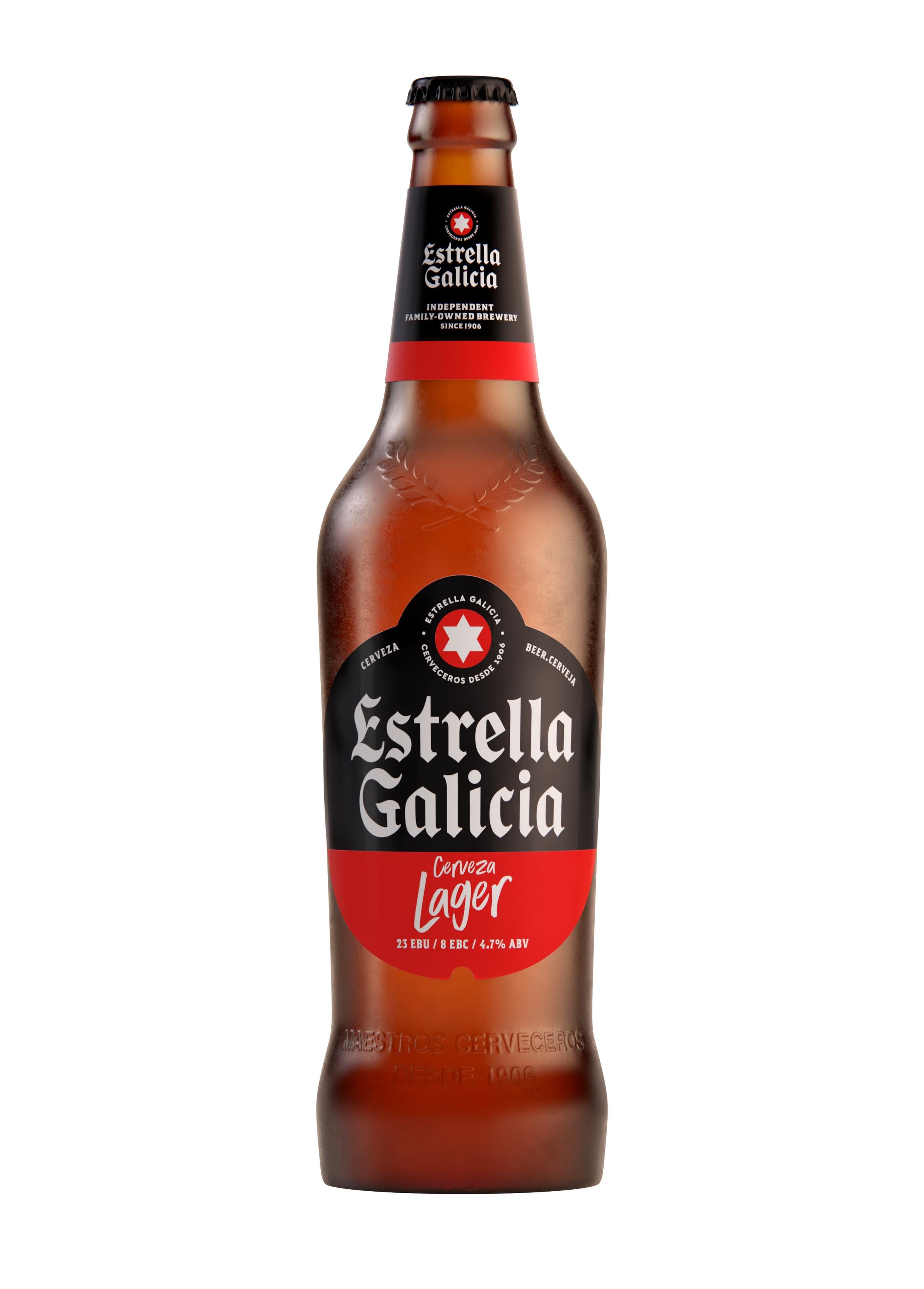 Estrella Galicia Spanish World Lager Beer Bottle 660ml