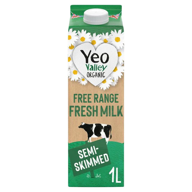 Yeo Valley Organic Free Range Semi Skimmed Milk 1 Litre