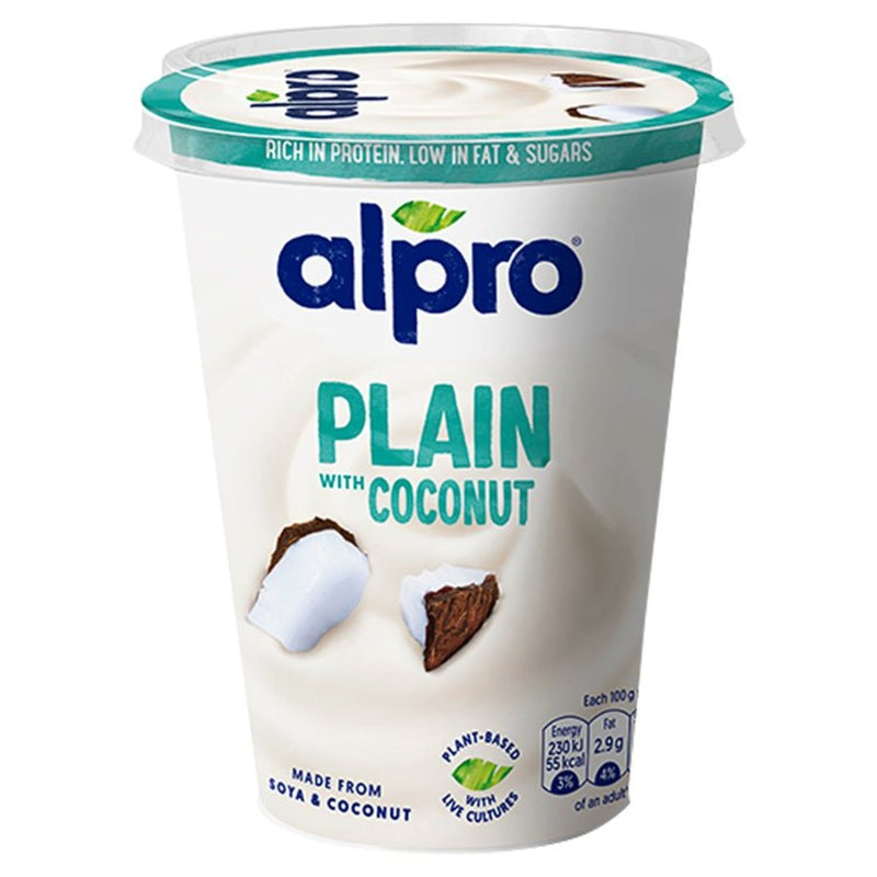 Alpro Plain Coconut Dairy Free Soya Yoghurt Alternative 500g