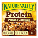 Nature Valley Protein Peanut & Chocolate Cereal Biscuit Snack Bars 4x40g