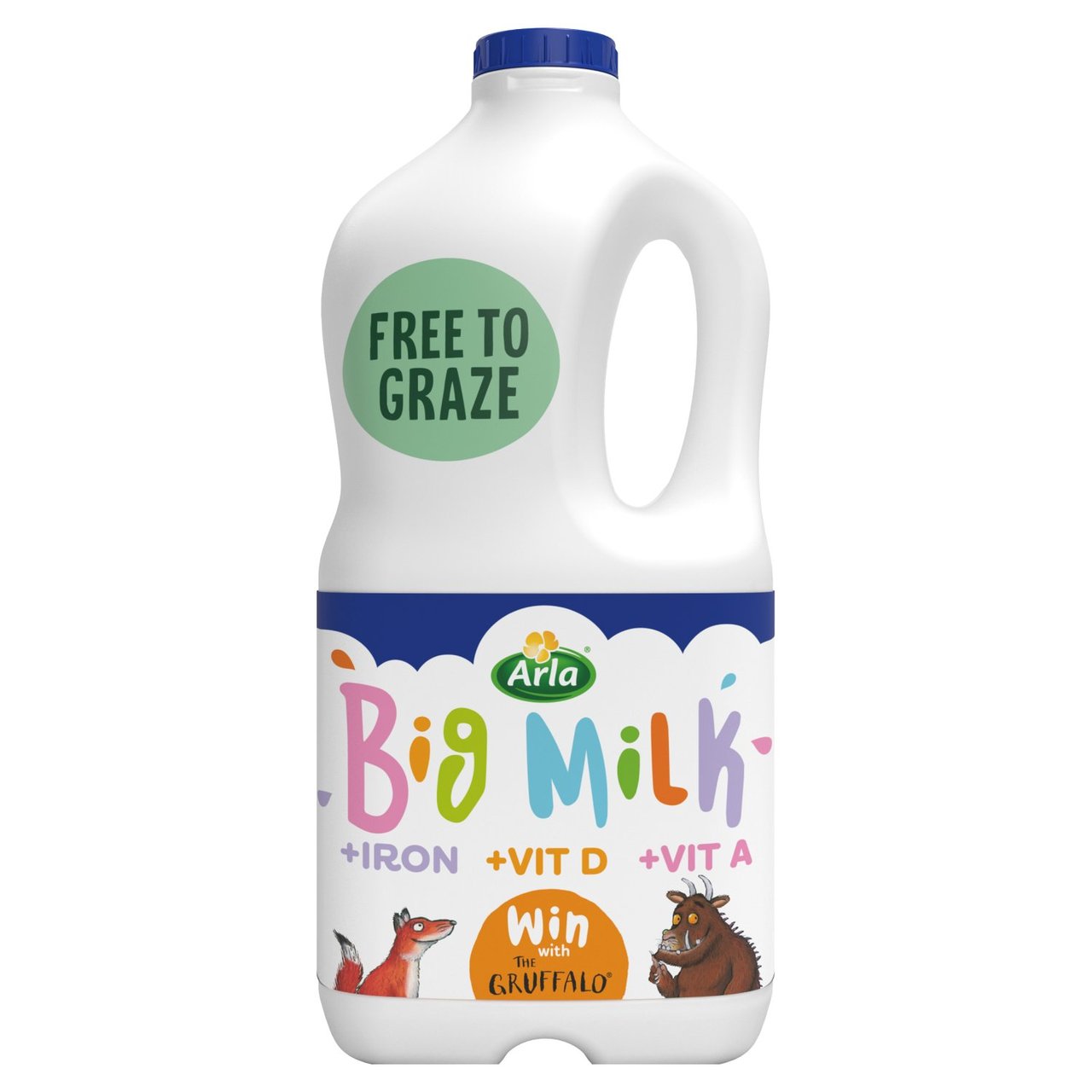 Arla Big Filtered Milk Vitamin Enriched Whole Milk for Kids 1+ 2 Litre