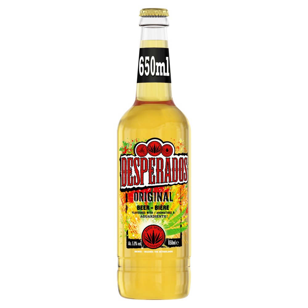 Desperados Tequila Lager Beer Bottle 650ml