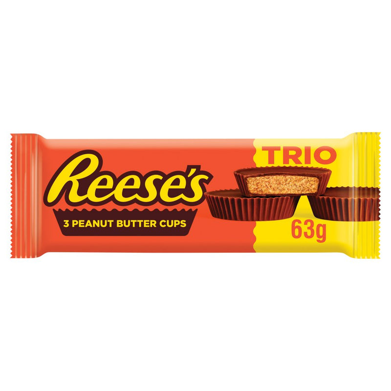 Reese's Milk Chocolate and Peanut Butter Cups, Trio (3 Pack), 63g