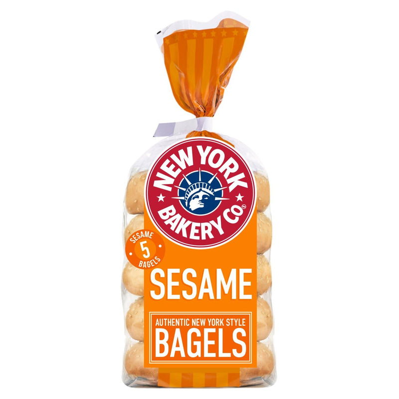 New York Bakery Co. Bagels, Sesame 5 per pack