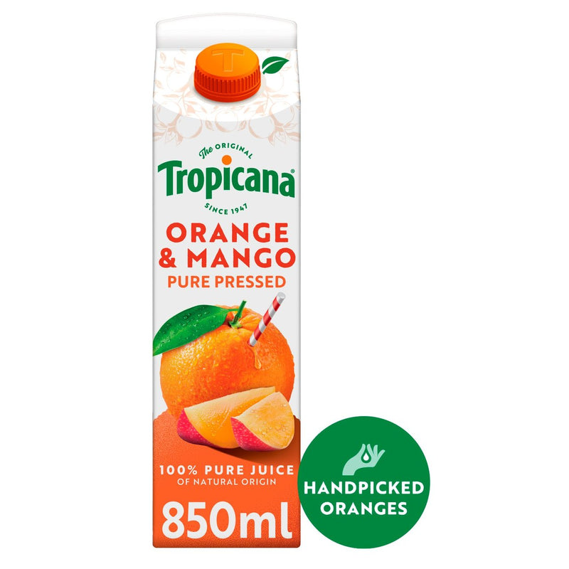 Tropicana Pure Orange & Mango Fruit Juice 850ml