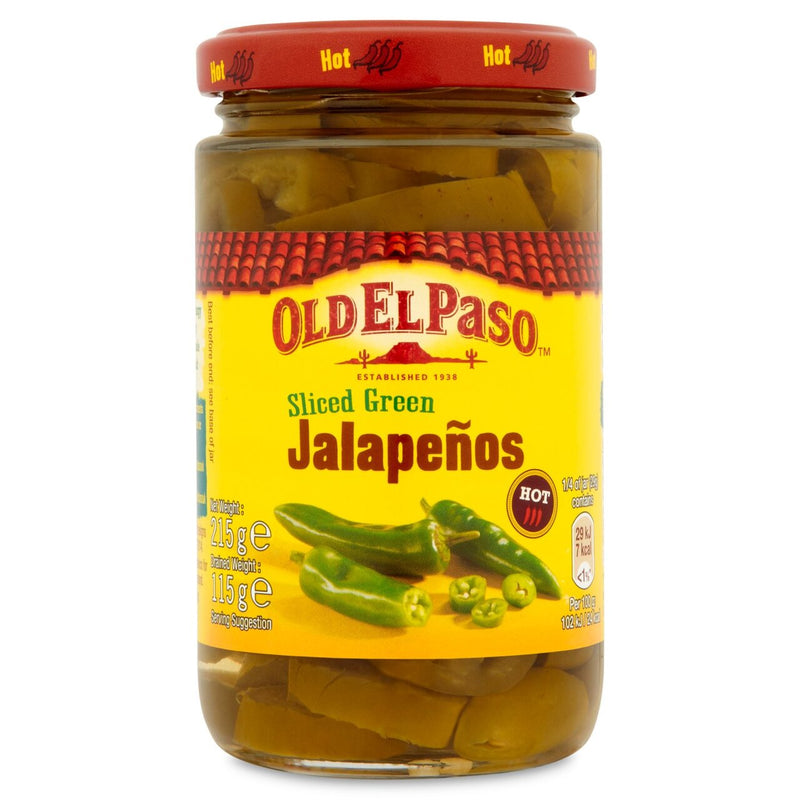 Old El Paso Mexican Sliced Green Jalapenos 215g