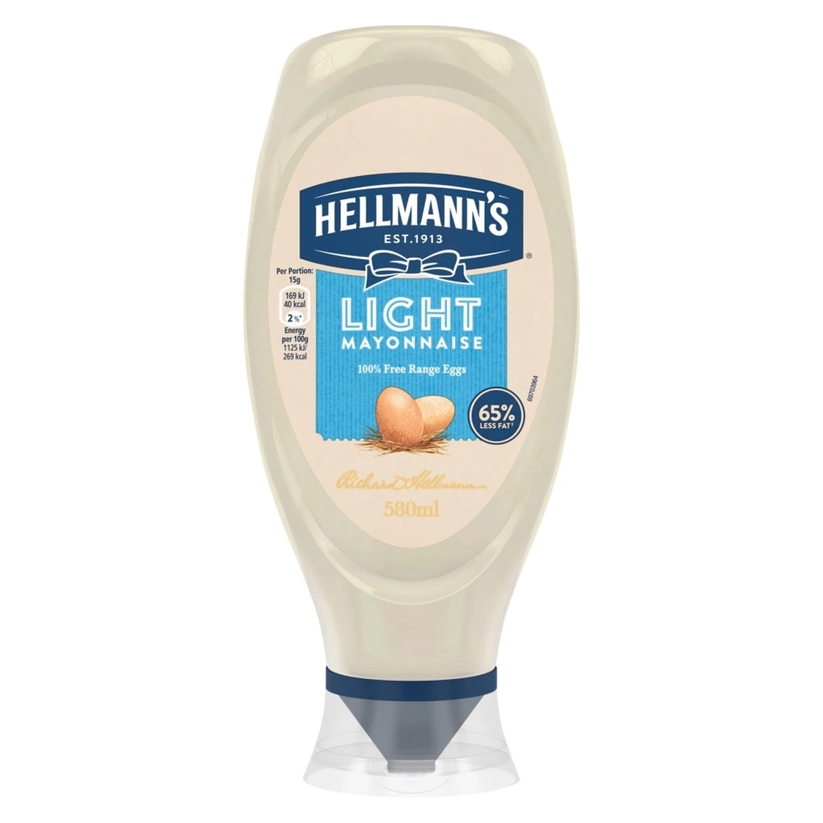 Hellmann's Light Squeezy Mayonnaise 580ml