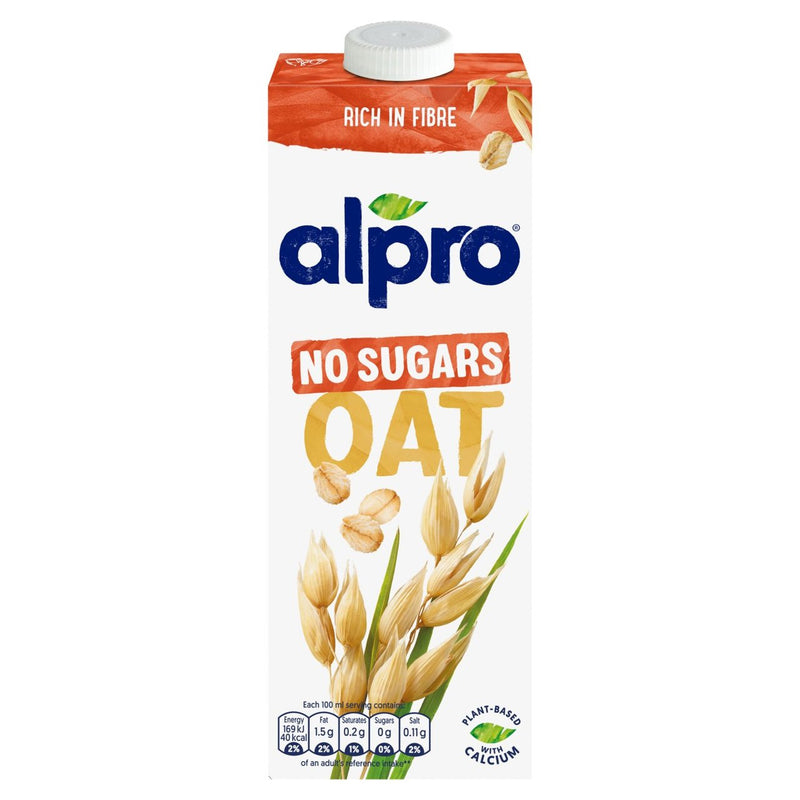 Alpro Oat Milk No Sugars Long Life Dairy Alternative 1 Litre