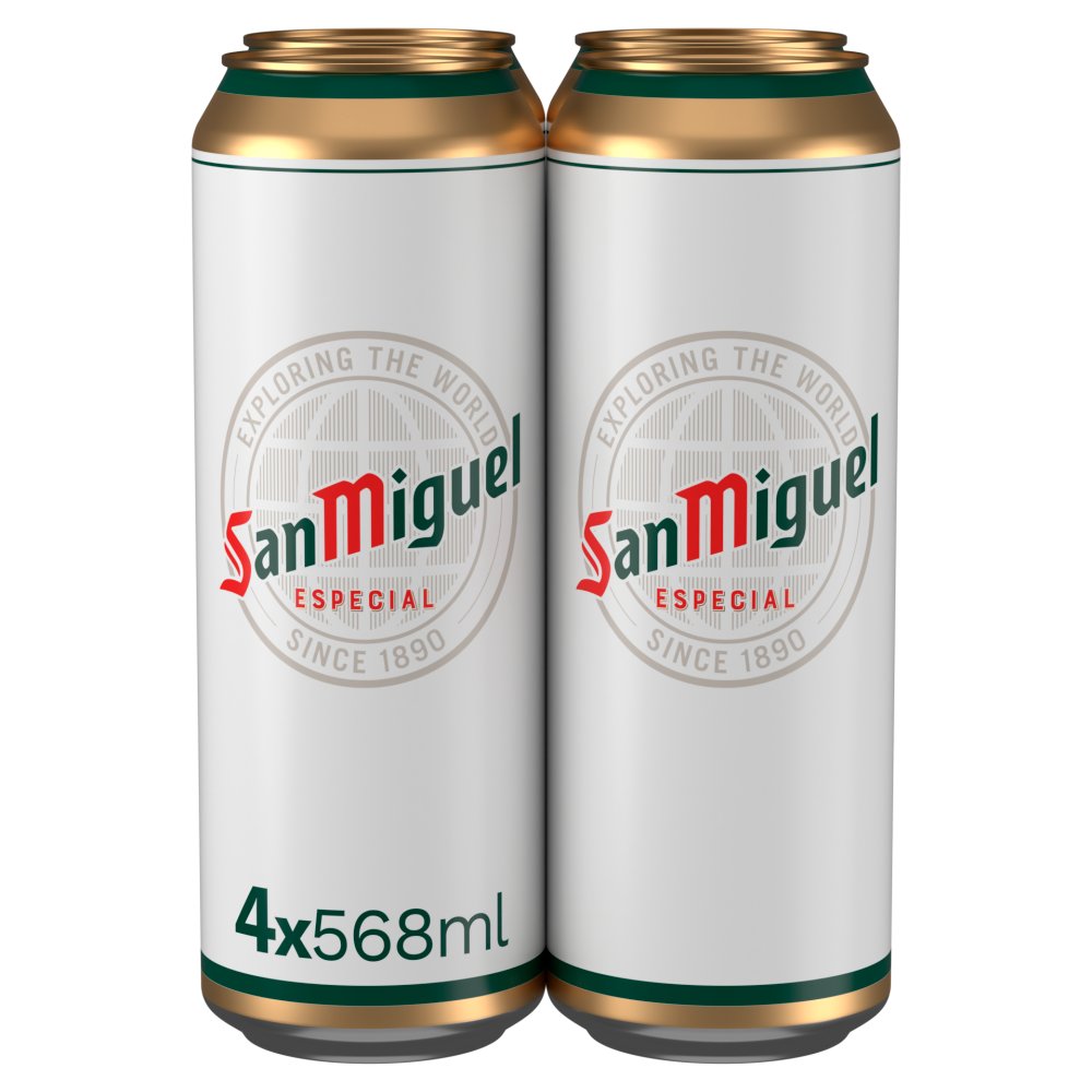 San Miguel Premium Lager Beer Pint Cans 4x568ml