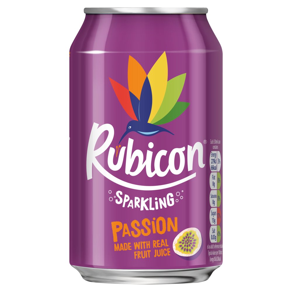 Rubicon Sparkling Passion Fruit Juice Drink 330ml - Moo Local