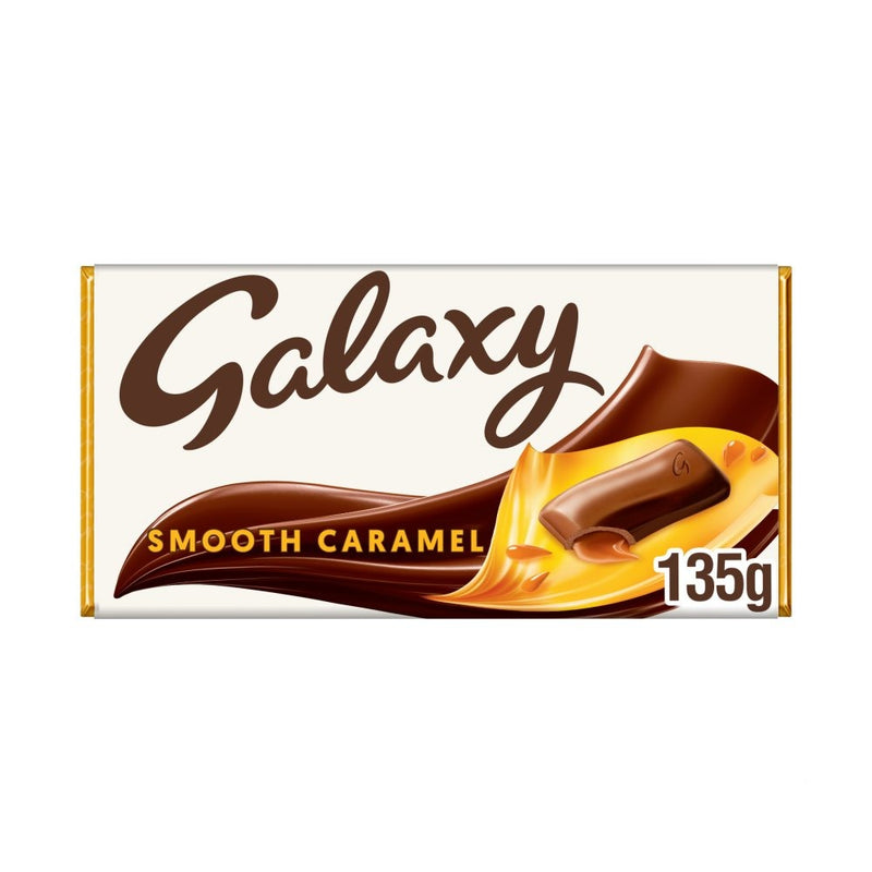 Galaxy Smooth Caramel & Milk Chocolate Block Bar 135g - Moo Local