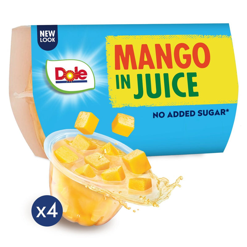 Dole Mango In Juice Fruit Snacks 4x113g