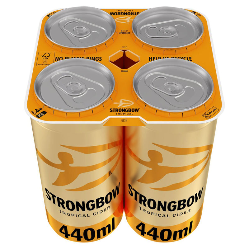 Strongbow Tropical Cider Can 4x440ml - Moo Local