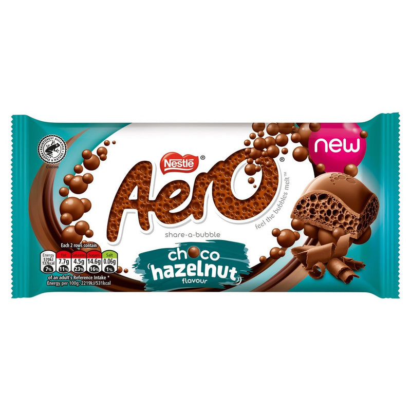 Aero Hazelnut Chocolate Sharing Bar 90g