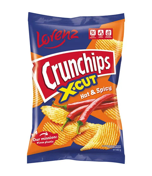 Crunchips X-Cut Hot & Spicy 140g