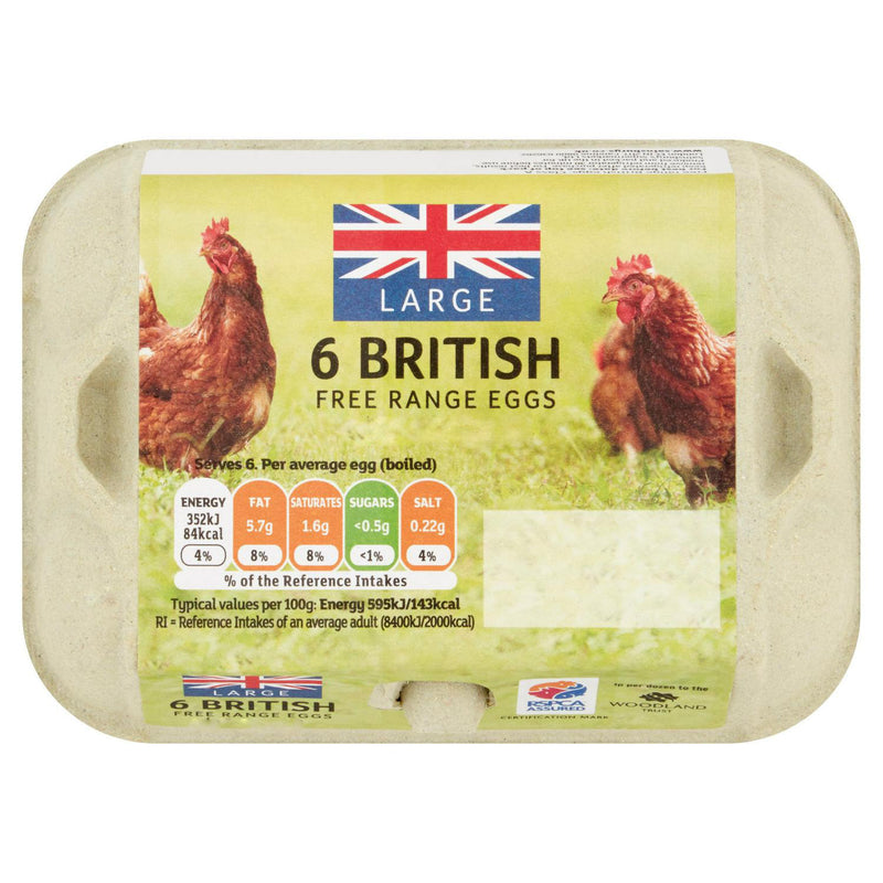 British Large Free Range Eggs x6 - Moo Local