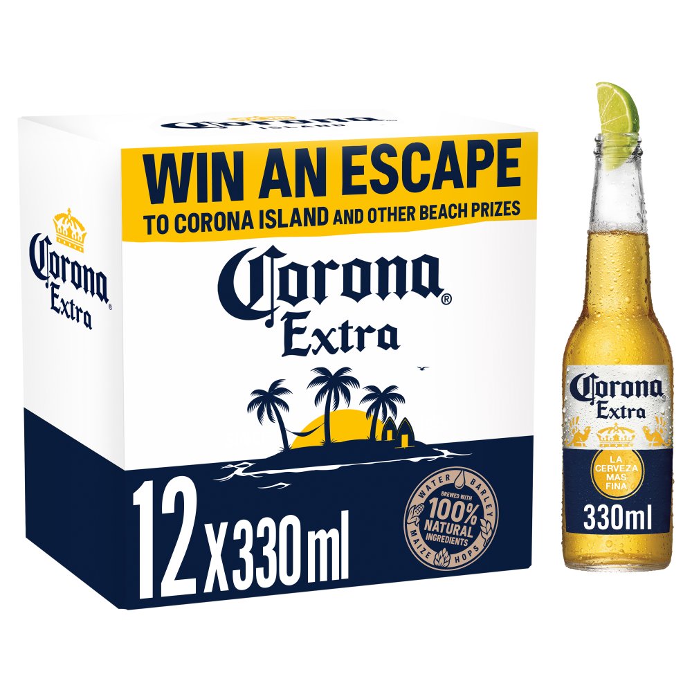 Corona Extra Premium Lager Beer Bottles 12x330ml
