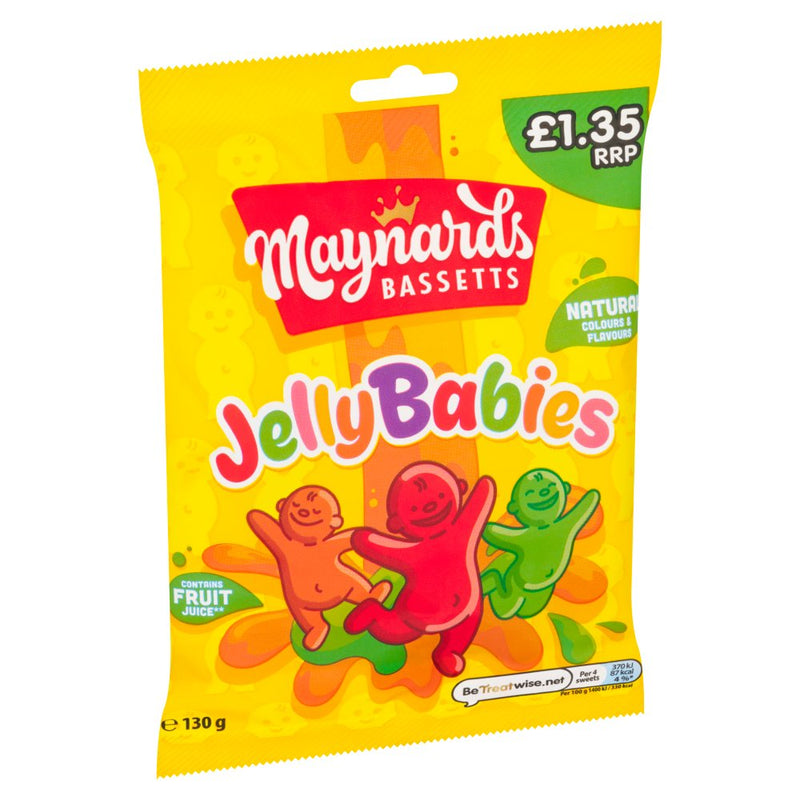 Maynards Bassetts Jelly Babies Sweets Bag 130g