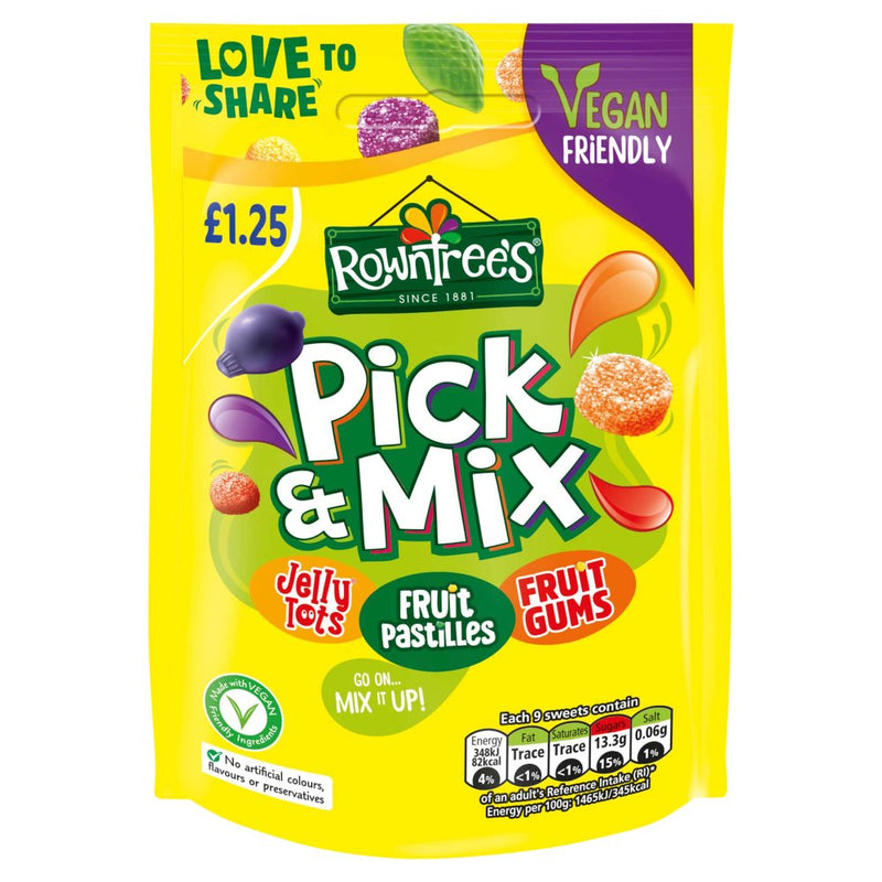 Rowntree's Pick & Mix Sweets Sharing Pouch Bag 120g