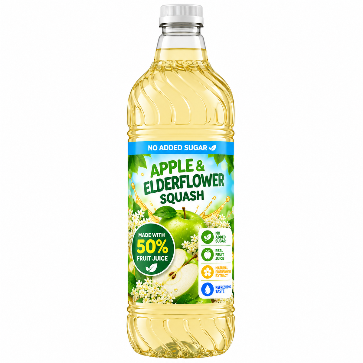 Apple & Elderflower High Juice Squash 1 Litre