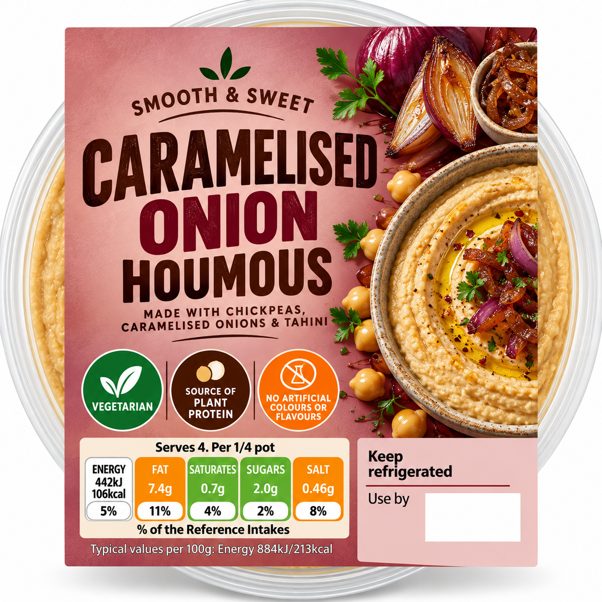 Caramelised Onion Houmous Dips 200g [Retailer's Own Brand]