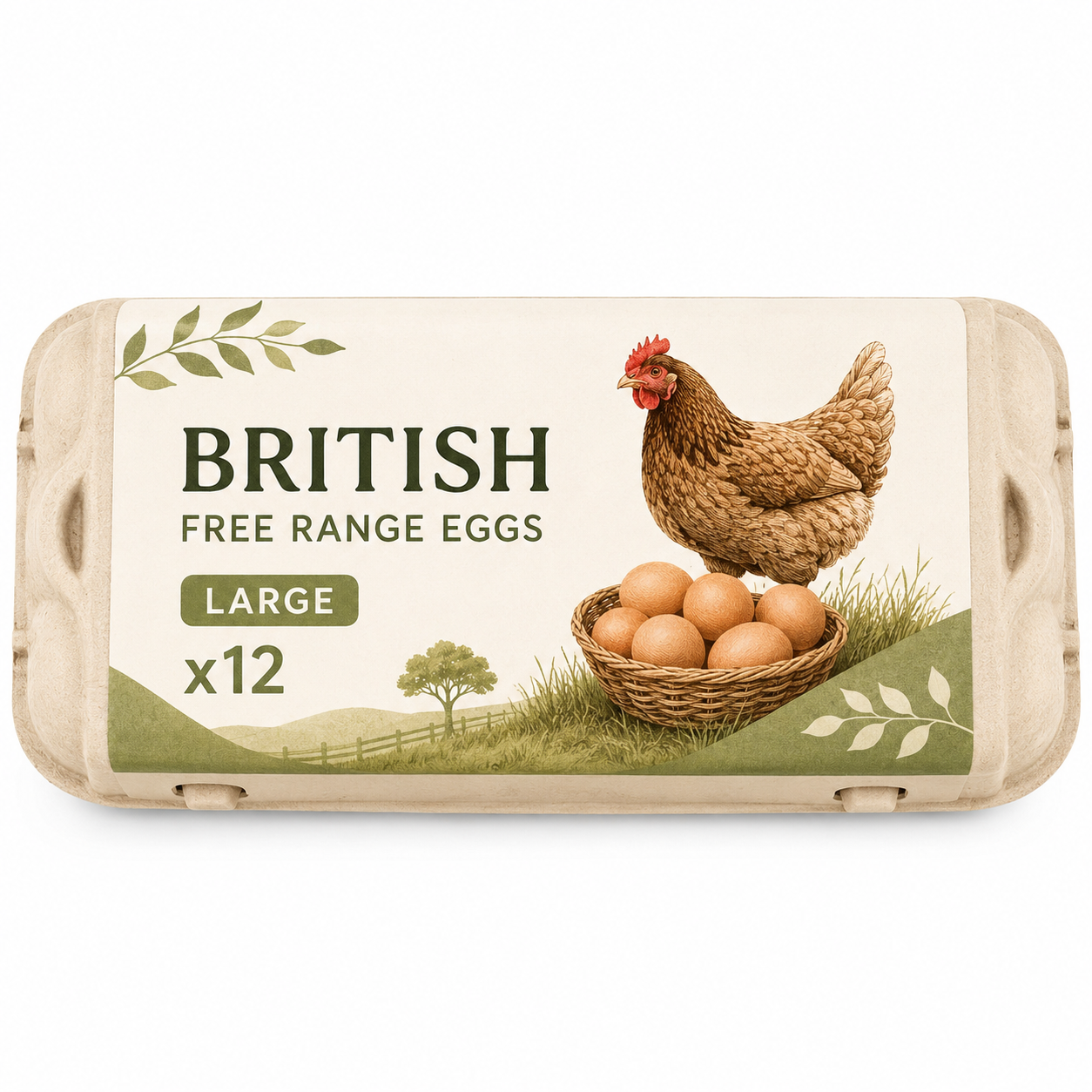 British Large Free Range Eggs x12 [Retailer's Own Brand]