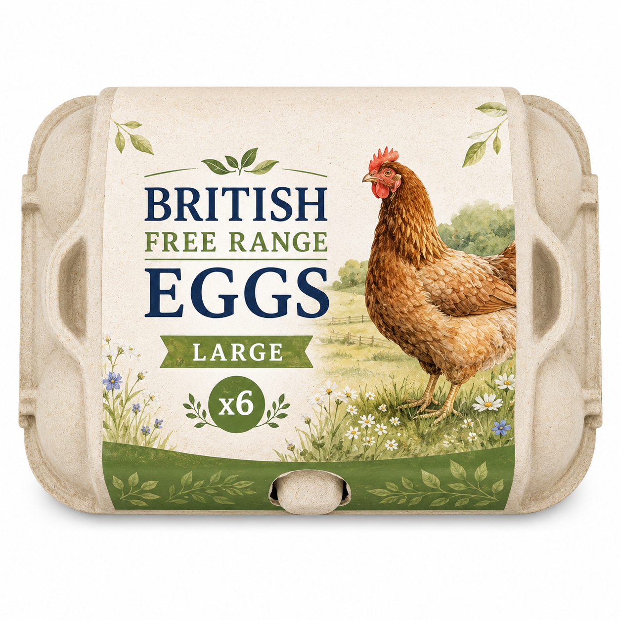 British Large Free Range Eggs x6 [Retailer's Own Brand]