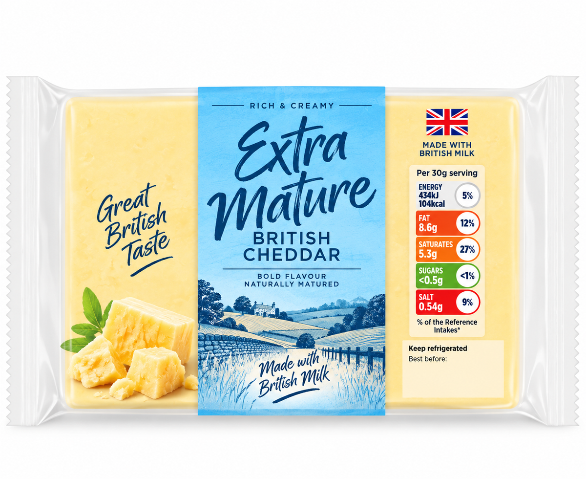 British Extra Mature Cheddar Cheese 220g