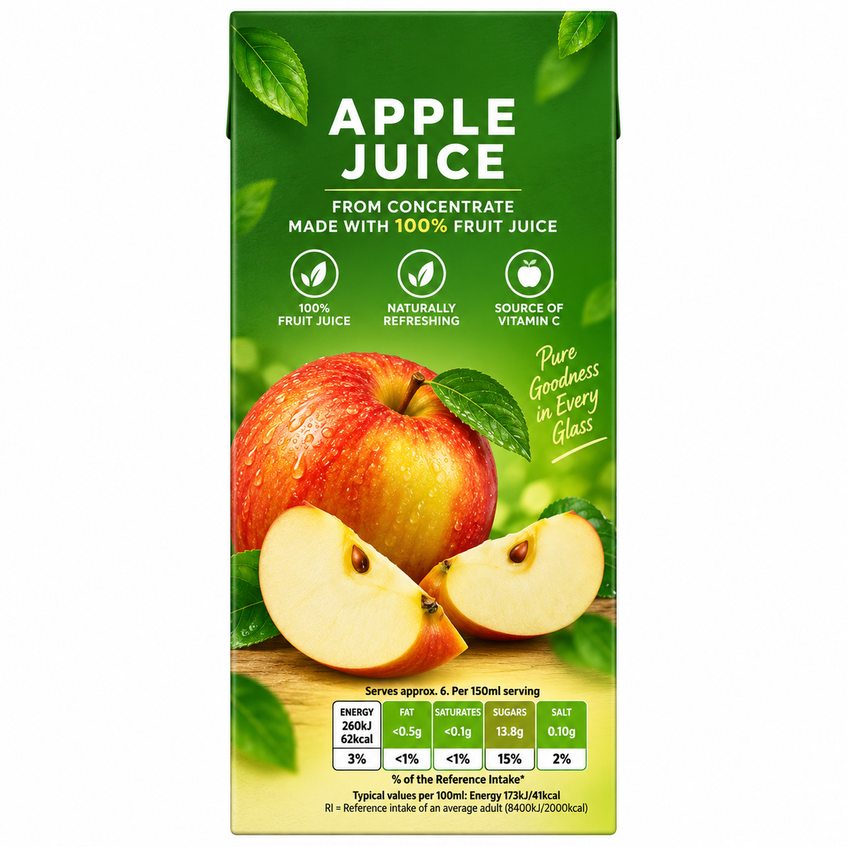 Pure Apple Juice 1 Litre [Retailer's Own Brand]