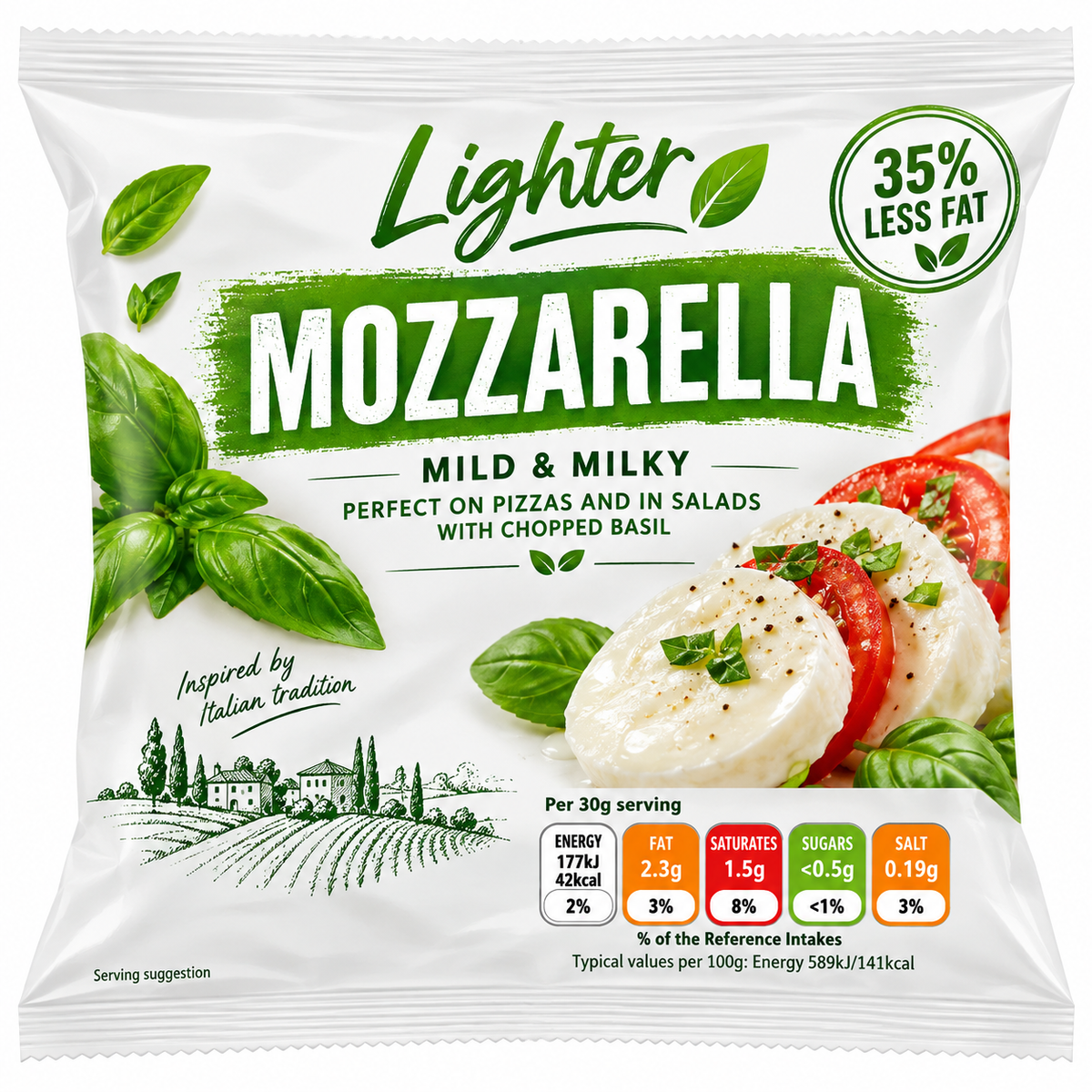 Lighter Mozzarella Cheese 125g