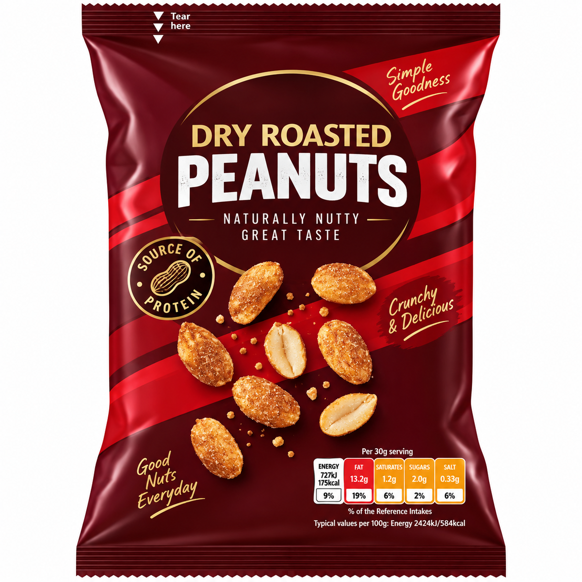 Dry Roasted Peanuts 200g