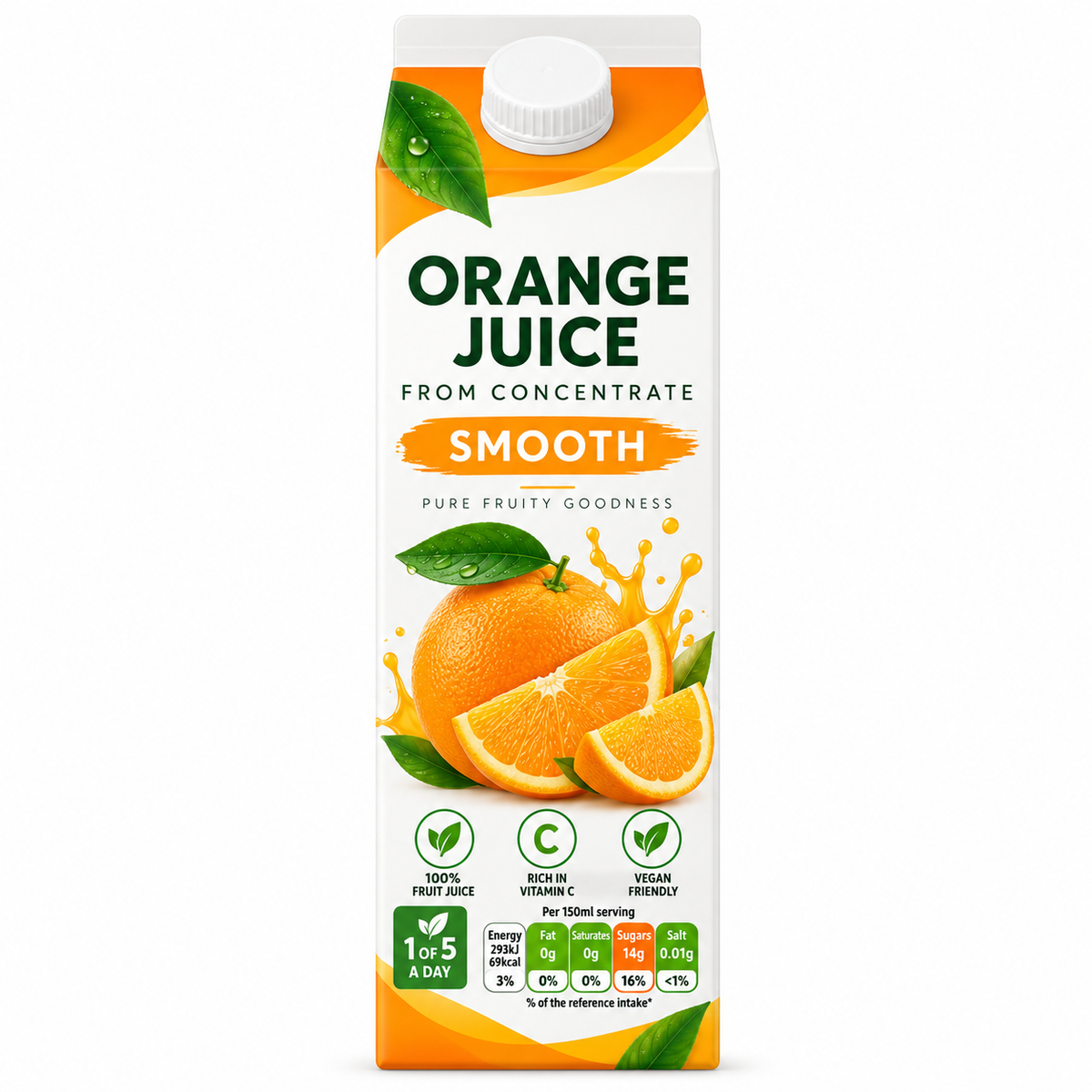 Smooth Pure Orange Juice 1 Litre