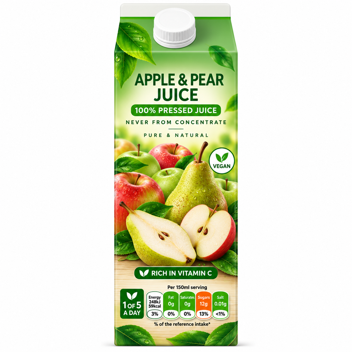 Apple & Pear Juice Not From Concentrate 1 Litre