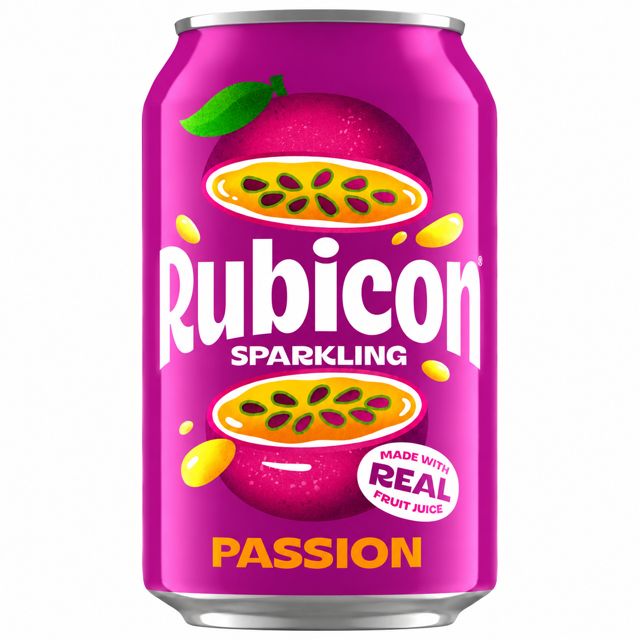 Rubicon Sparkling Passion Fruit Juice Drink Can 330ml