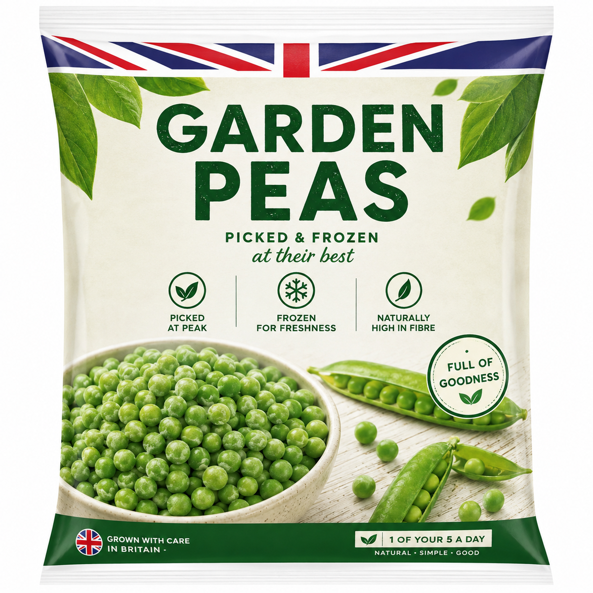 Frozen British Garden Peas 910g [Retailer's Own Brand]