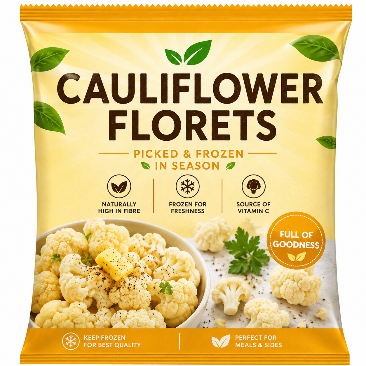 Frozen Cauliflower Florets 900g [Retailer's Own Brand]
