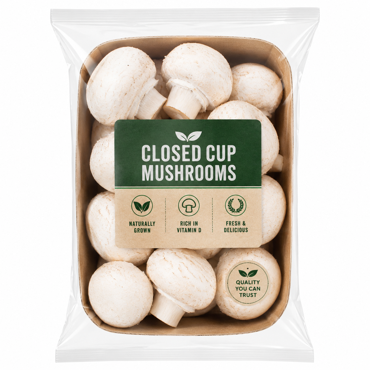 Closed Cup White Mushrooms 400g