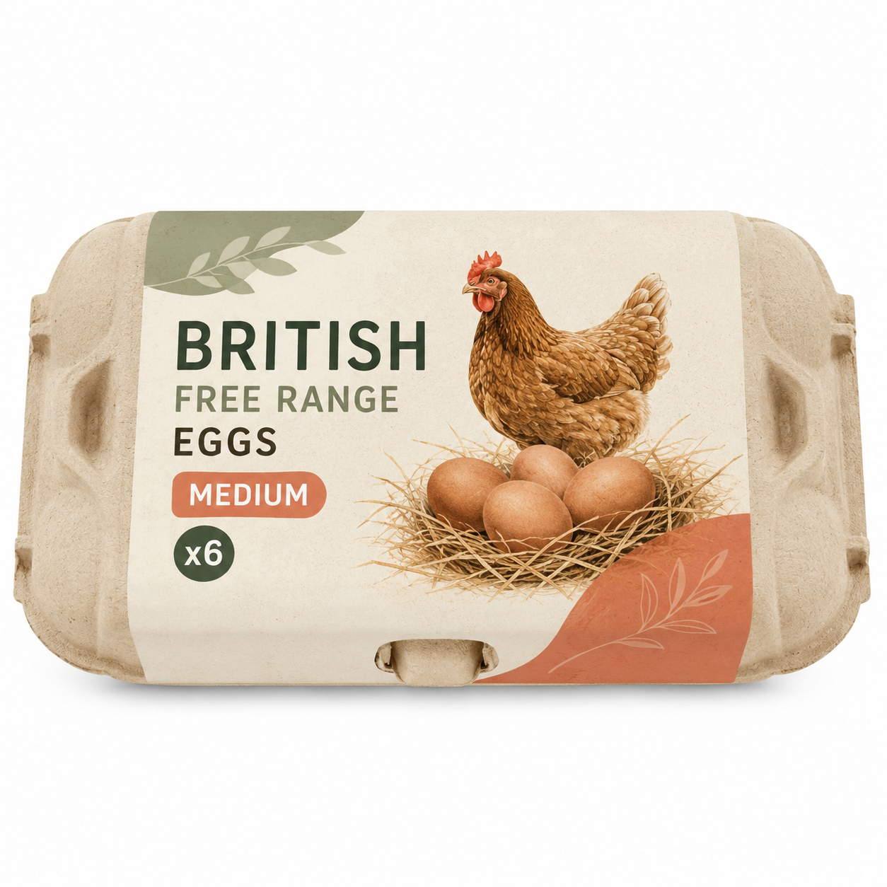 British Medium Free Range Eggs x6 [Retailer's Own Brand]