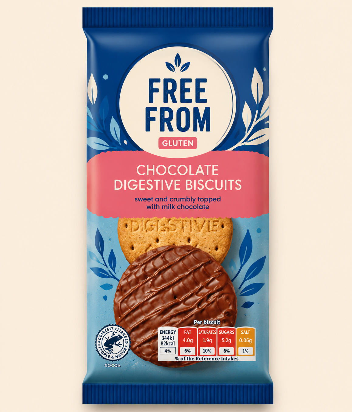 Free From Chocolate Digestives Biscuits 200g
